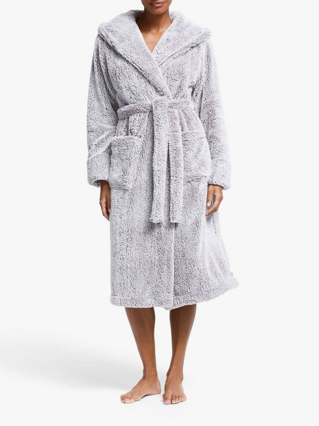 High Pile Fleece Robe - Ultra-Soft and Cozy Loungewear in Grey