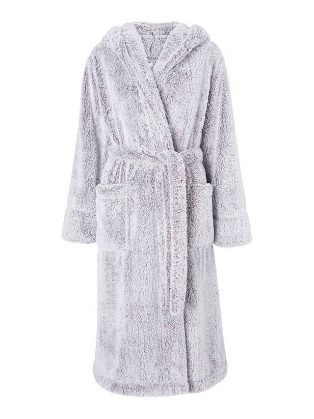 High Pile Fleece Robe - Ultra-Soft and Cozy Loungewear in Grey