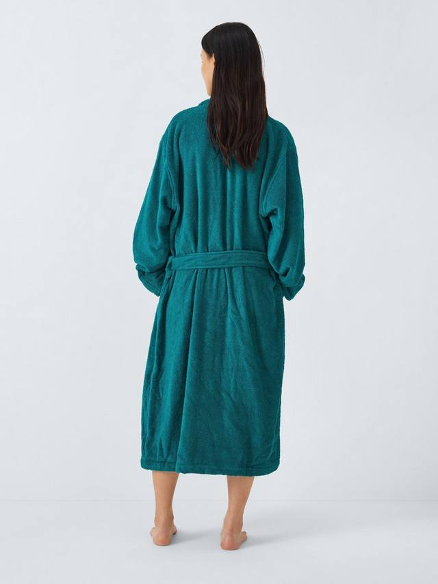 Egyptian Cotton Unisex Bathrobe - Luxurious and Absorbent Loungewear in Dark Teal