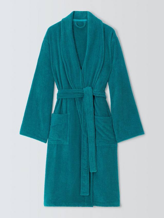 Egyptian Cotton Unisex Bathrobe - Luxurious and Absorbent Loungewear in Dark Teal