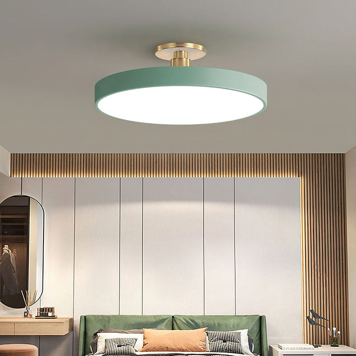 Modern Circular LED Semi Flush Mount Ceiling Light - Sleek & Energy-Efficient Lighting Fixture