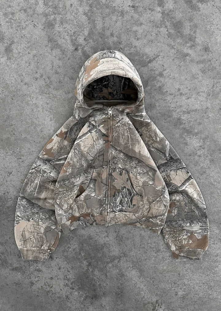 Camouflage Zip-Up Hoodie – Stylish and Comfortable Outdoor and Casual Wear