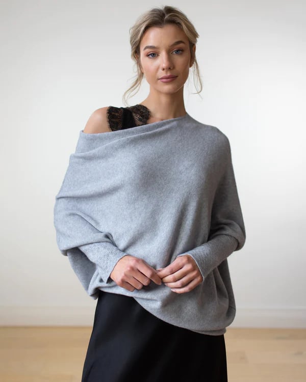 Asymmetric Draped Jumper – Modern, Stylish, and Comfortable Sweater