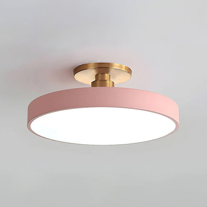 Modern Circular LED Semi Flush Mount Ceiling Light - Sleek & Energy-Efficient Lighting Fixture