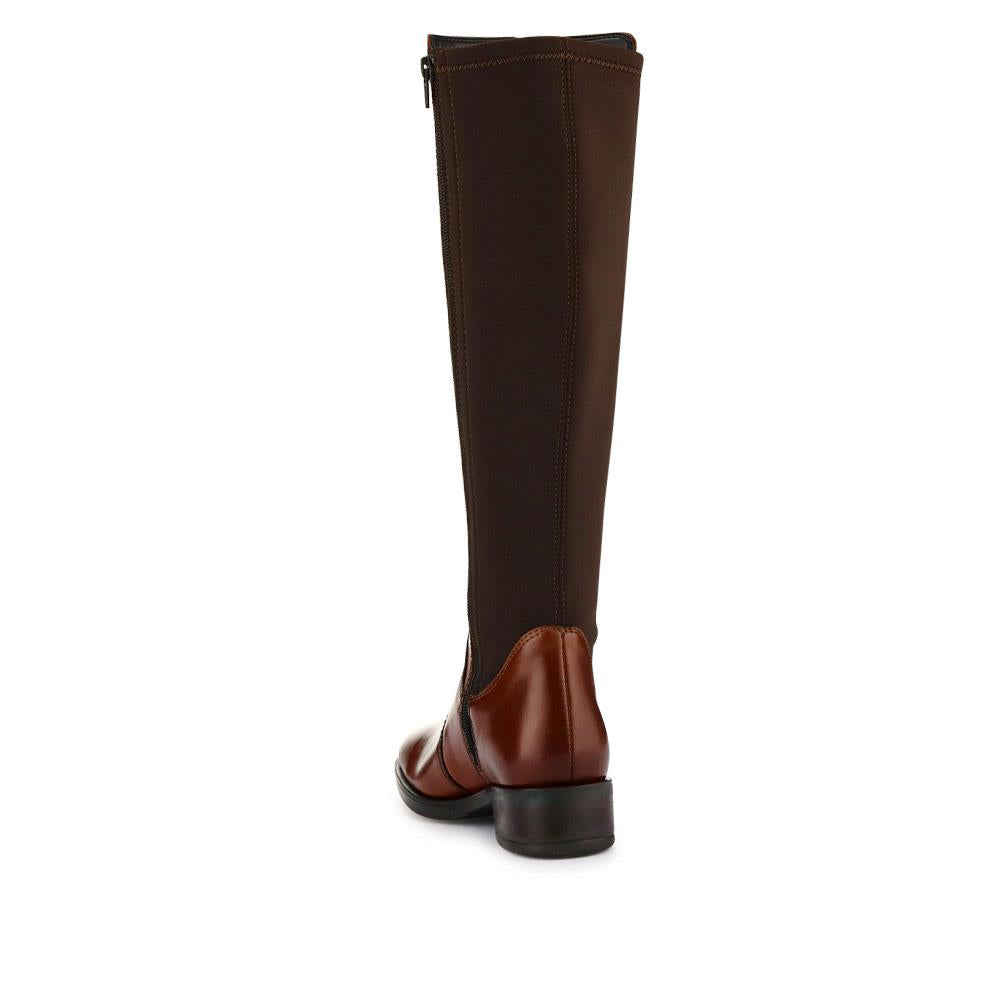 Leather Stretch-Fit Long Boots – Comfortable and Stylish Footwear for All Seasons