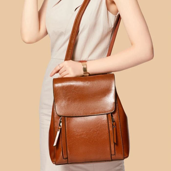 Women's Premium Leather Backpack – Stylish and Versatile for Everyday Use