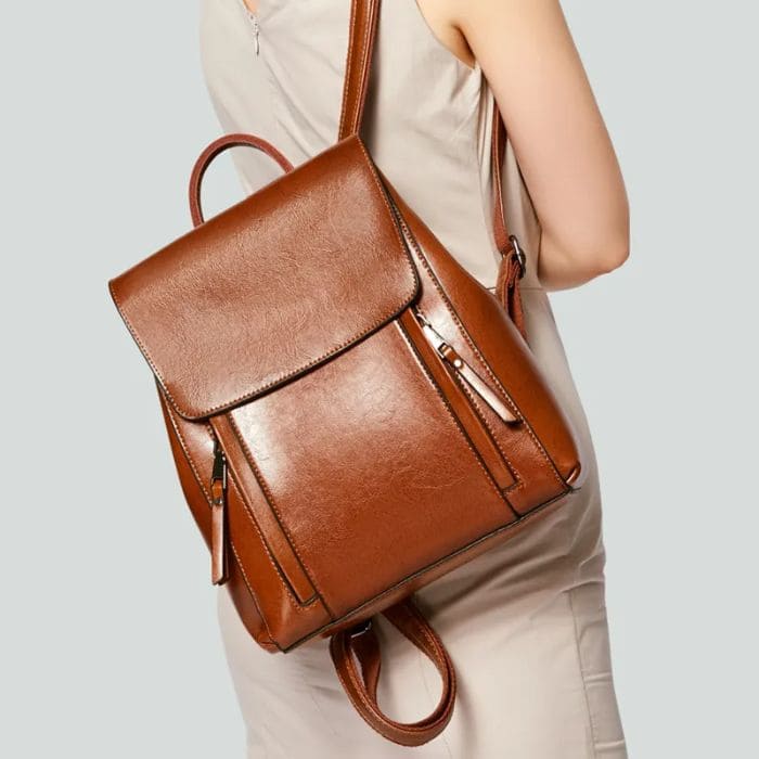 Women's Premium Leather Backpack – Stylish and Versatile for Everyday Use