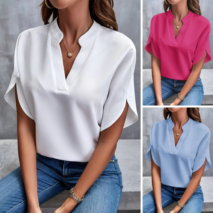 ARLET - CASUAL V-NECK BLOUSE