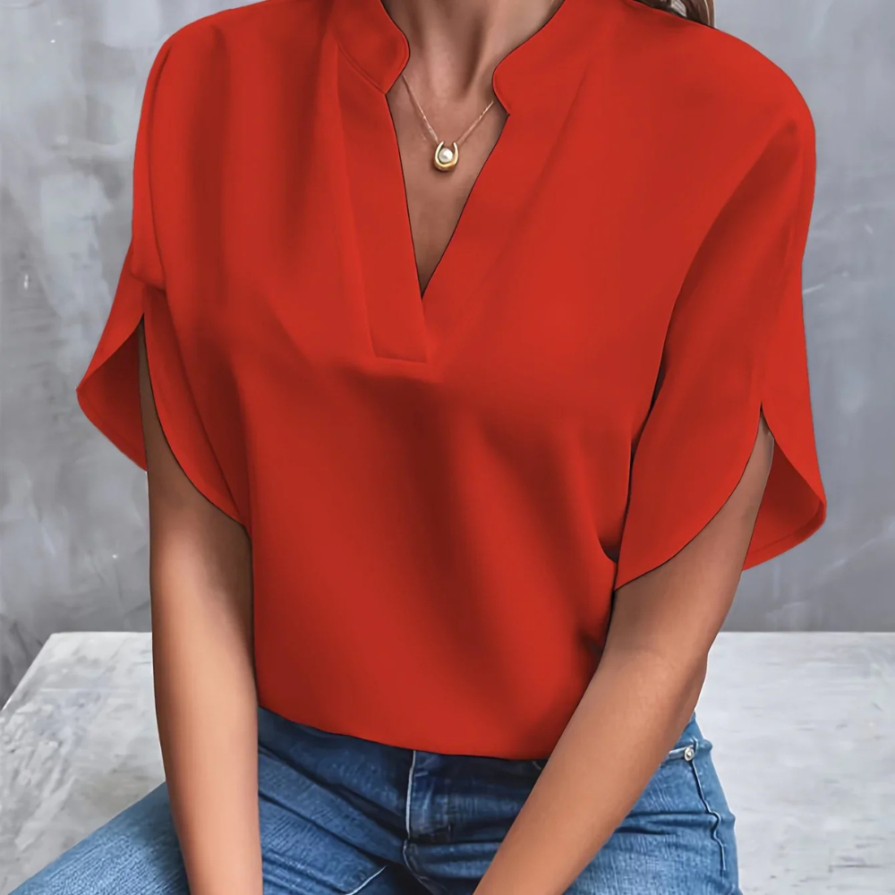 ARLET - CASUAL V-NECK BLOUSE