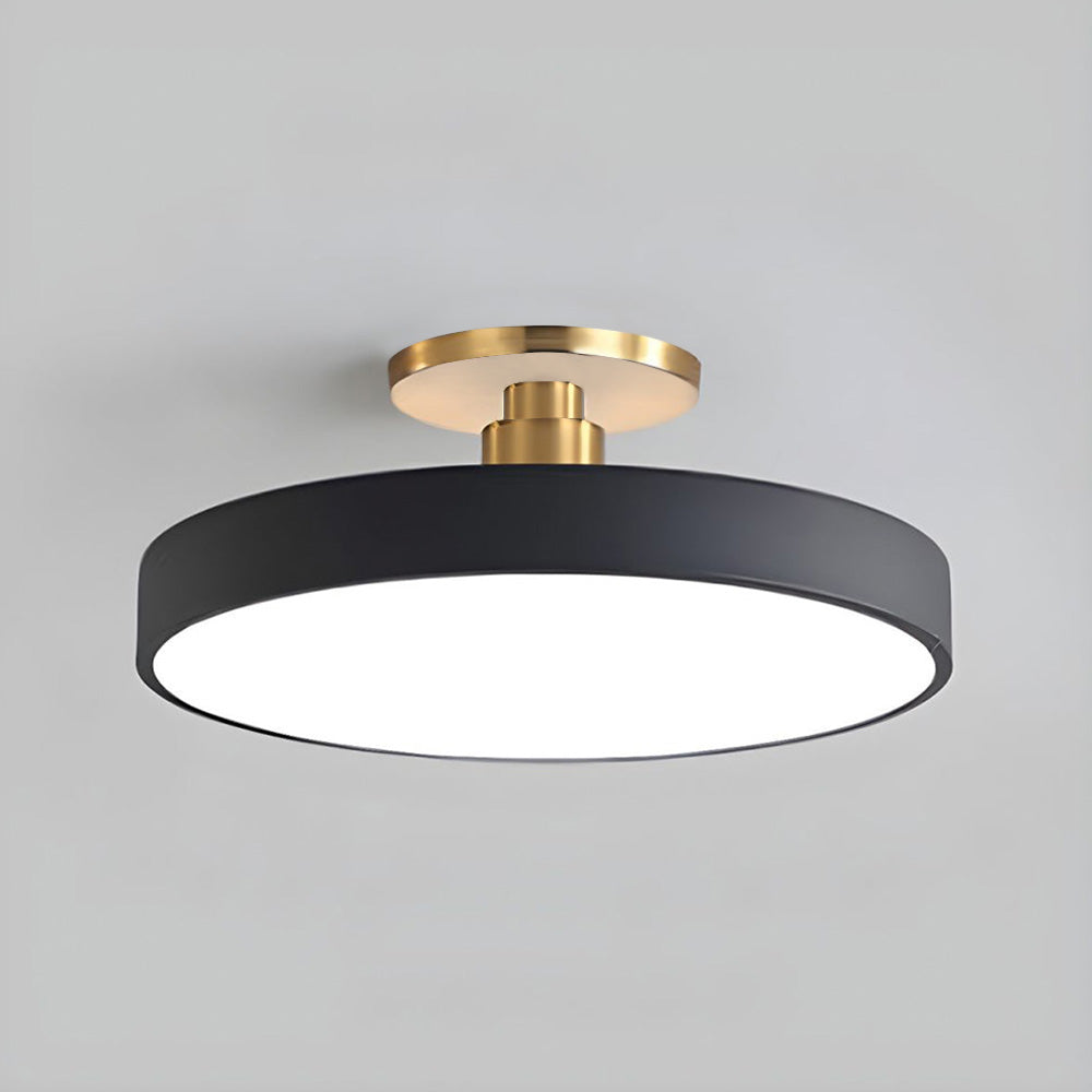 Modern Circular LED Semi Flush Mount Ceiling Light - Sleek & Energy-Efficient Lighting Fixture