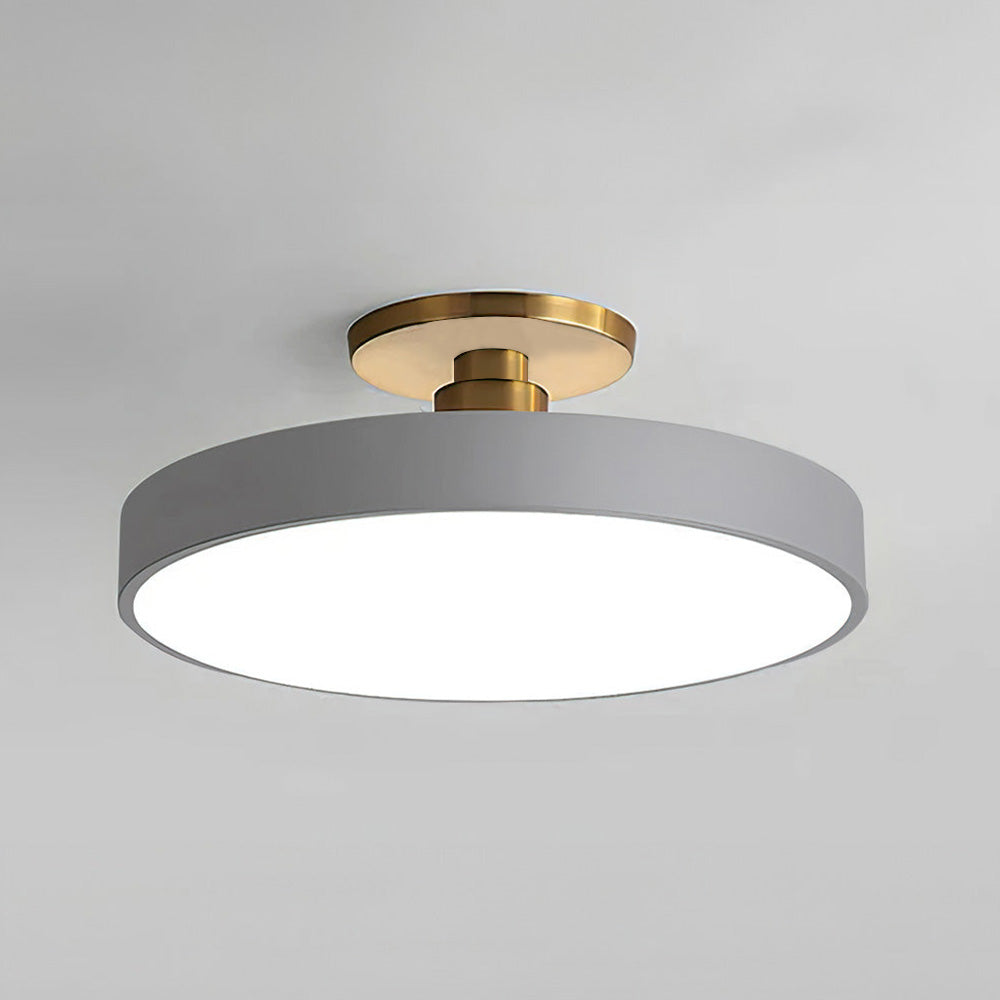 Modern Circular LED Semi Flush Mount Ceiling Light - Sleek & Energy-Efficient Lighting Fixture