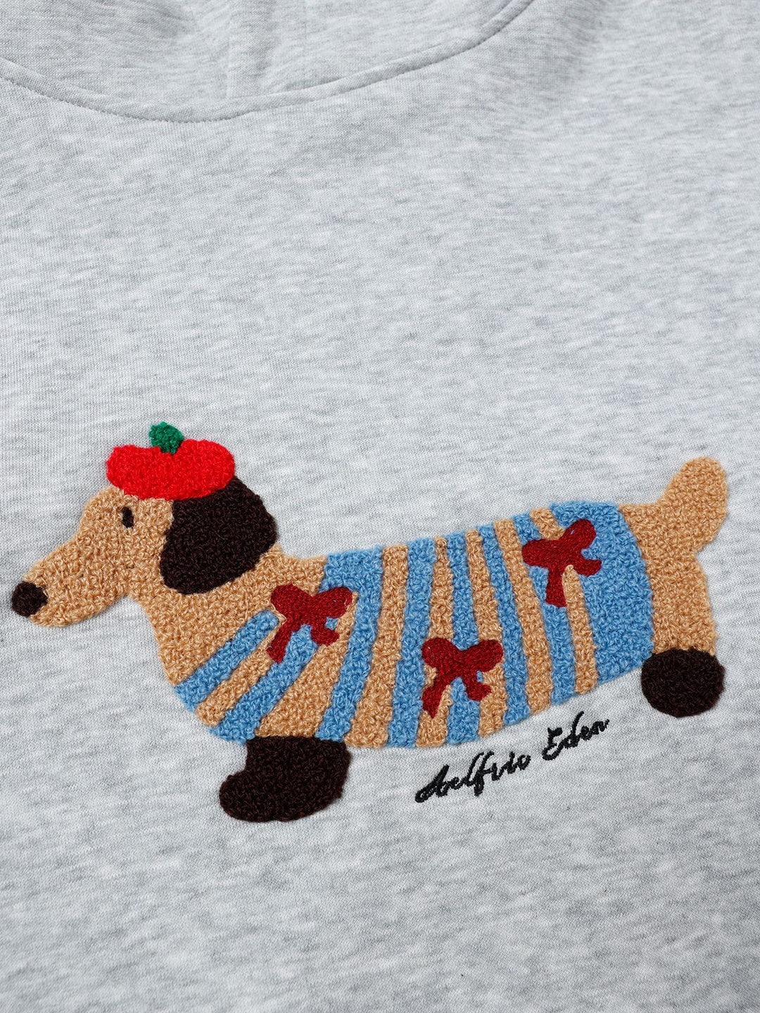 Cartoon Dachshund Hoodie - Playful and Cozy Casual Wear