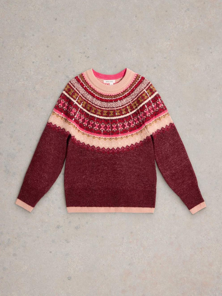 Frosted Fair Isle Jumper - Cozy and Stylish Winter Knitwear