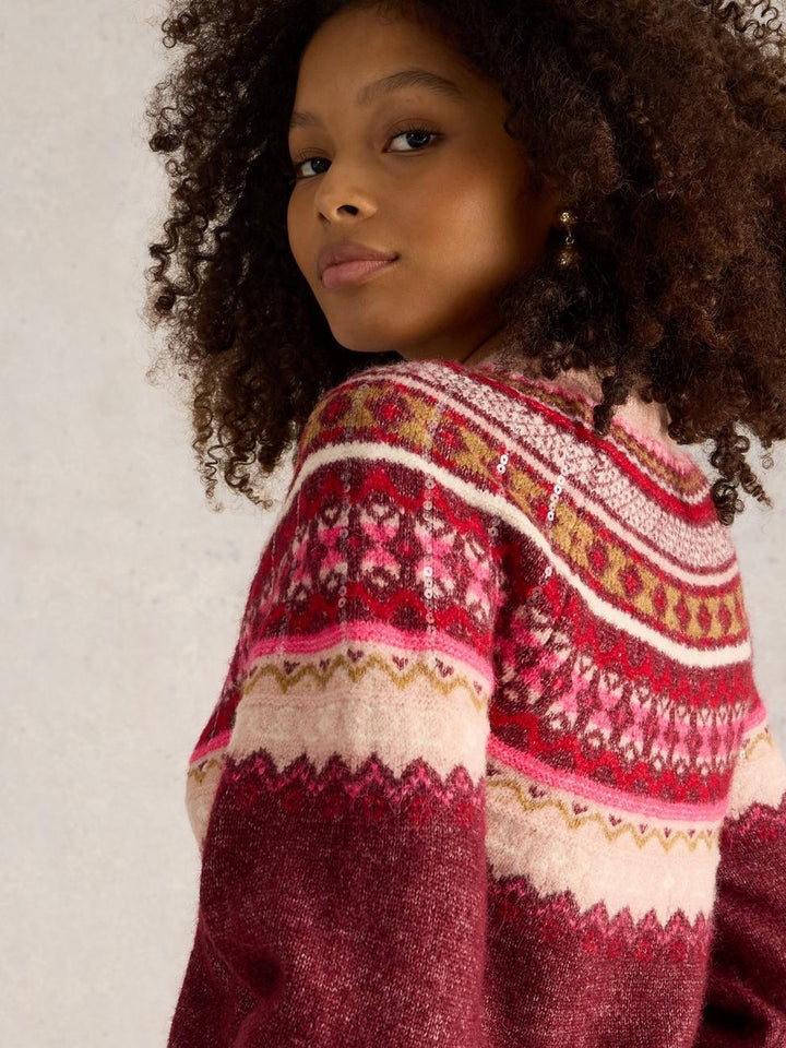 Frosted Fair Isle Jumper - Cozy and Stylish Winter Knitwear