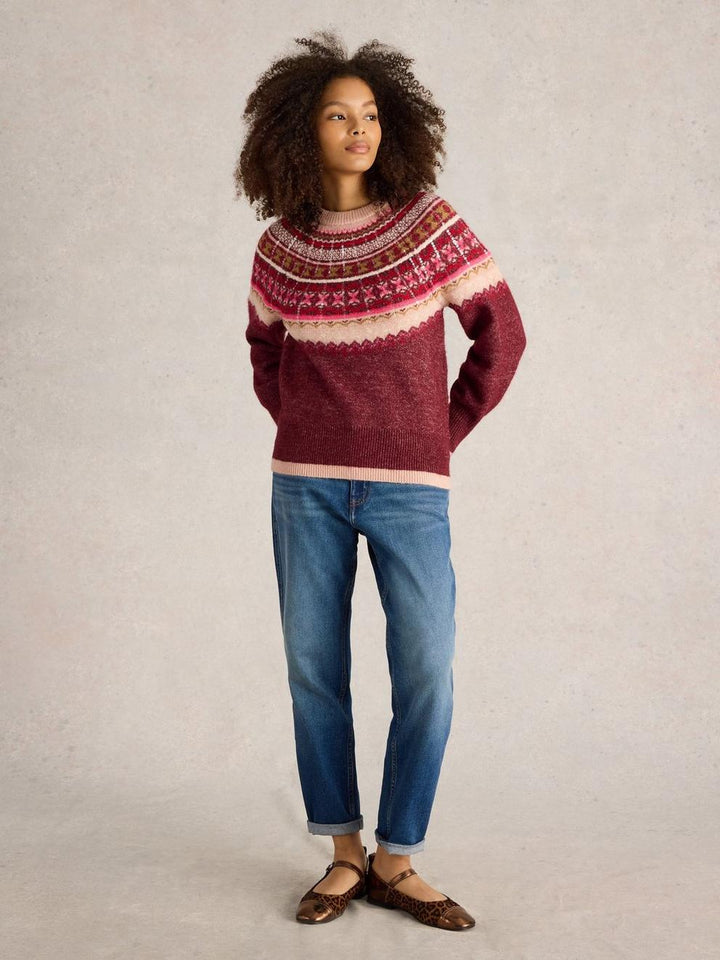 Frosted Fair Isle Jumper - Cozy and Stylish Winter Knitwear