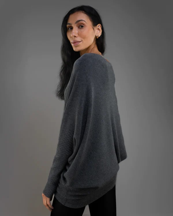 Asymmetric Draped Jumper – Modern, Stylish, and Comfortable Sweater