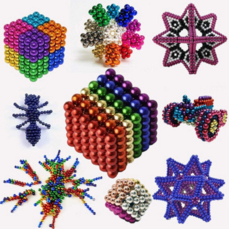 Build with Magnets – Set of Small Magnetic Balls for Creative Construction and Play