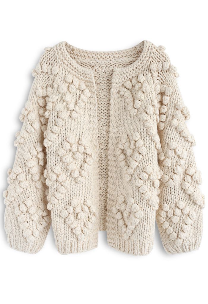 Knit Cardigan in Ivory - Cozy & Stylish Layer for Any Occasion