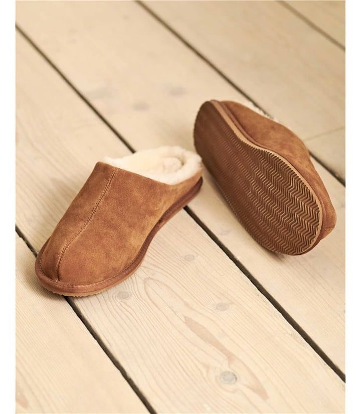 Suede & Sheepskin Mule - Cozy and Stylish Slip-On Slippers