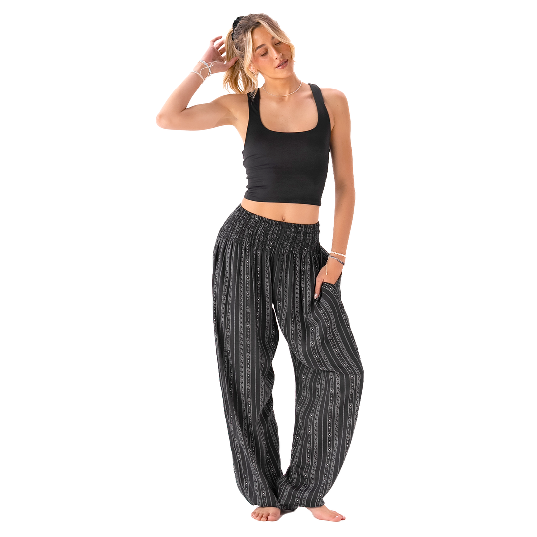 Akha Tribal Print Harem Pants