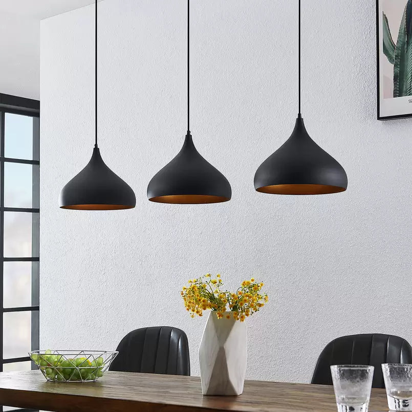 Aluminum Pendant Light - Sleek Black Design for Modern Interiors