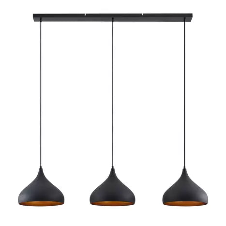 Aluminum Pendant Light - Sleek Black Design for Modern Interiors