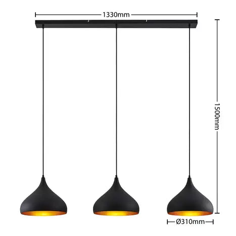 Aluminum Pendant Light - Sleek Black Design for Modern Interiors