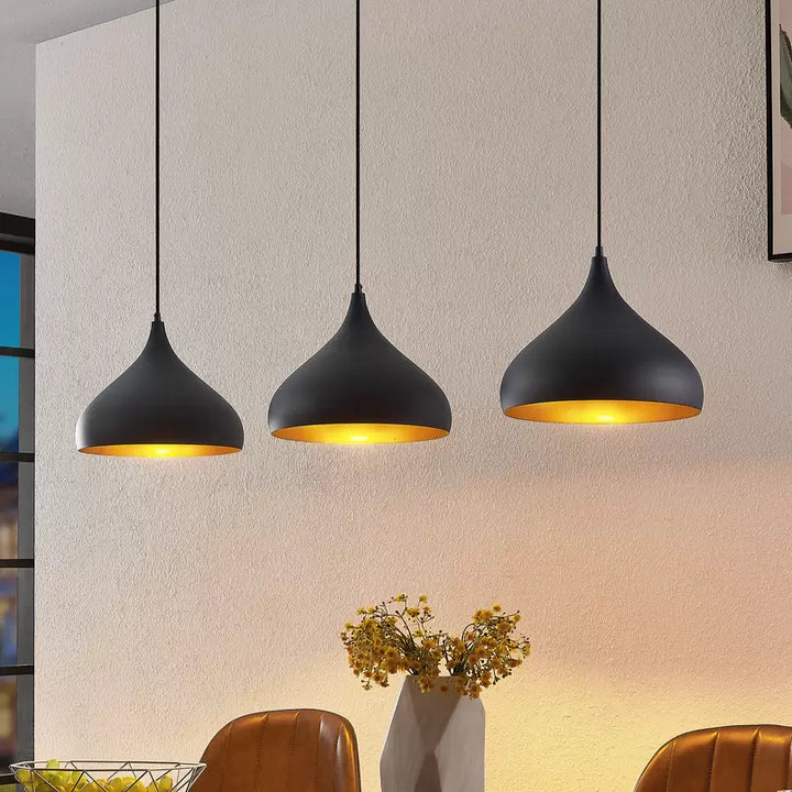 Aluminum Pendant Light - Sleek Black Design for Modern Interiors