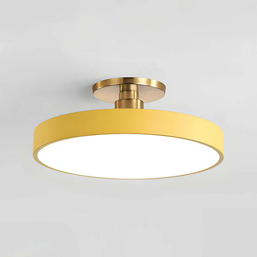 Modern Circular LED Semi Flush Mount Ceiling Light - Sleek & Energy-Efficient Lighting Fixture