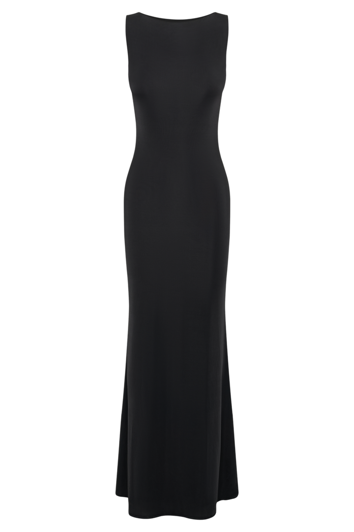 Slinky Body-Hugging Maxi Dress - Elegant Fishtail Evening Gown