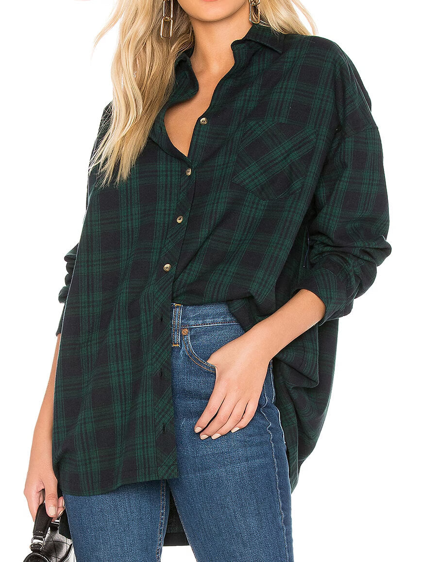 Oversized Flannel Top