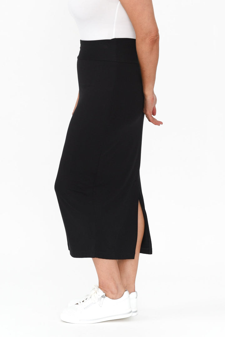 Black Bamboo Maxi Tube Skirt