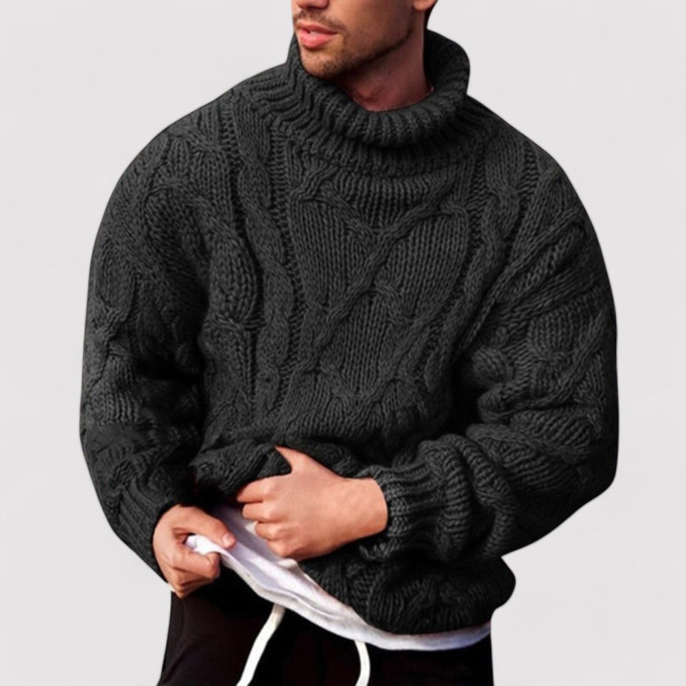 Knitted Winter Turtleneck With For Men