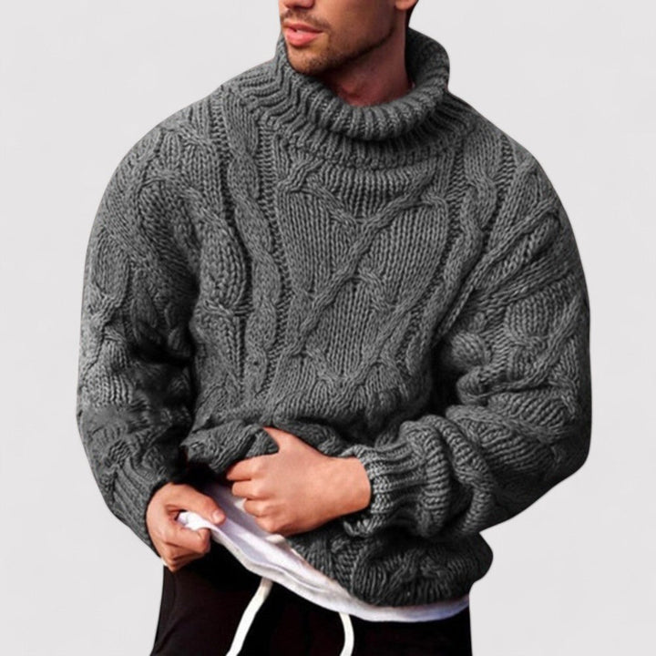 Knitted Winter Turtleneck With For Men