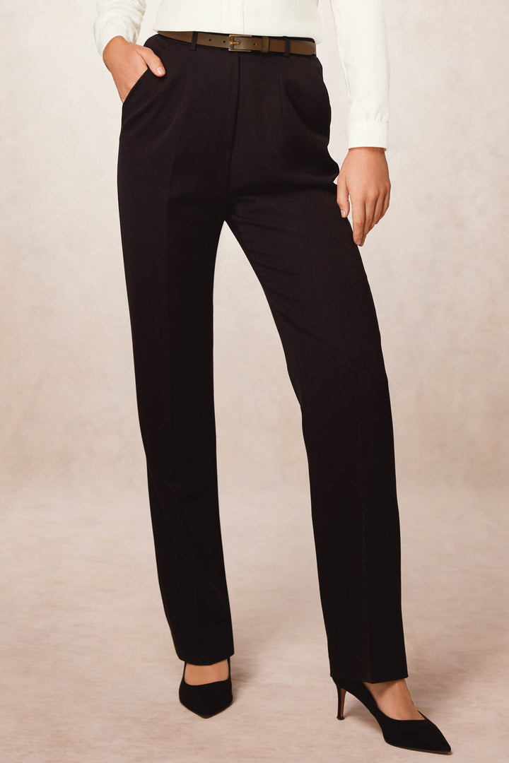 Soft Tailored Women's Trousers – Flattering Fit with Partial Knee Lining and Functional Pockets