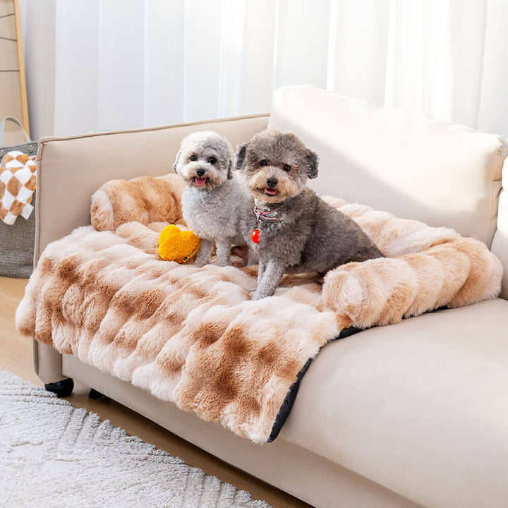 Fluffy Fuzzy Calming Dog Bed Sofa Protector – Cozy Pet Mat for Ultimate Relaxation