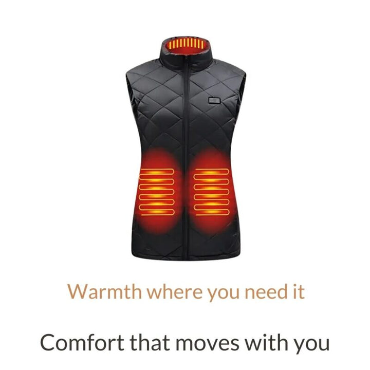 Rechargeable Heated Vest for Women - Winter Warmth and Comfort