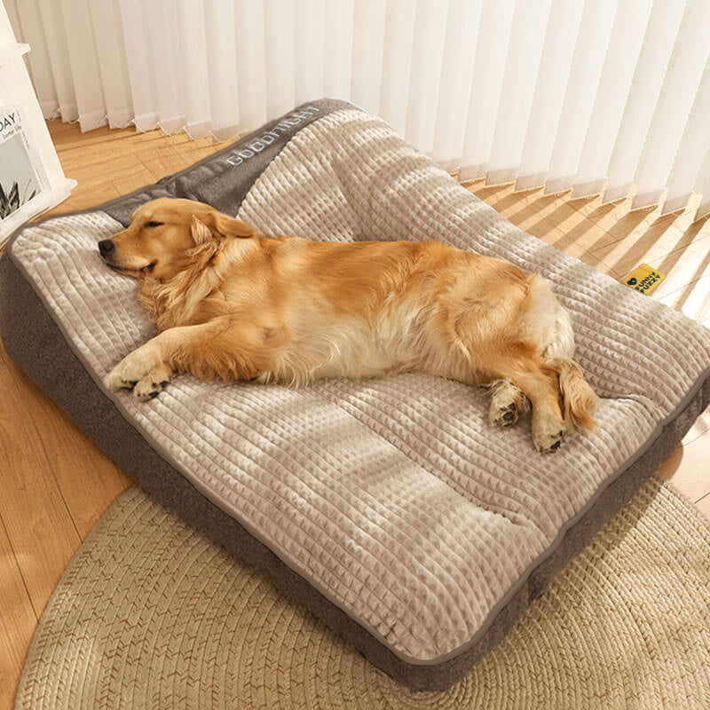 Large Thick Scratch-Resistant Dog Cushion Bed – Spine Protection for Ultimate Comfort