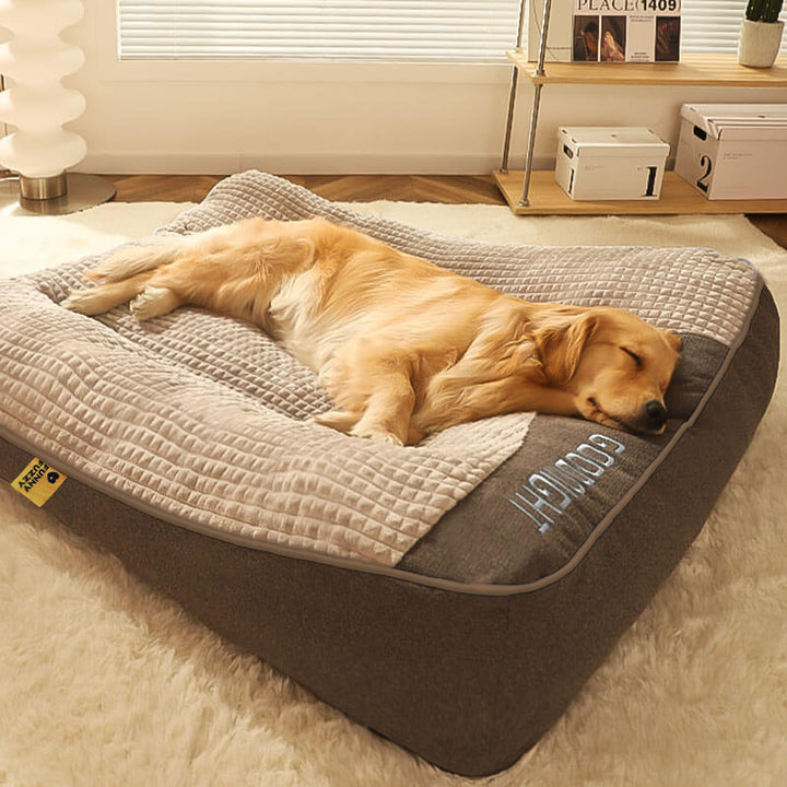 Large Thick Scratch-Resistant Dog Cushion Bed – Spine Protection for Ultimate Comfort