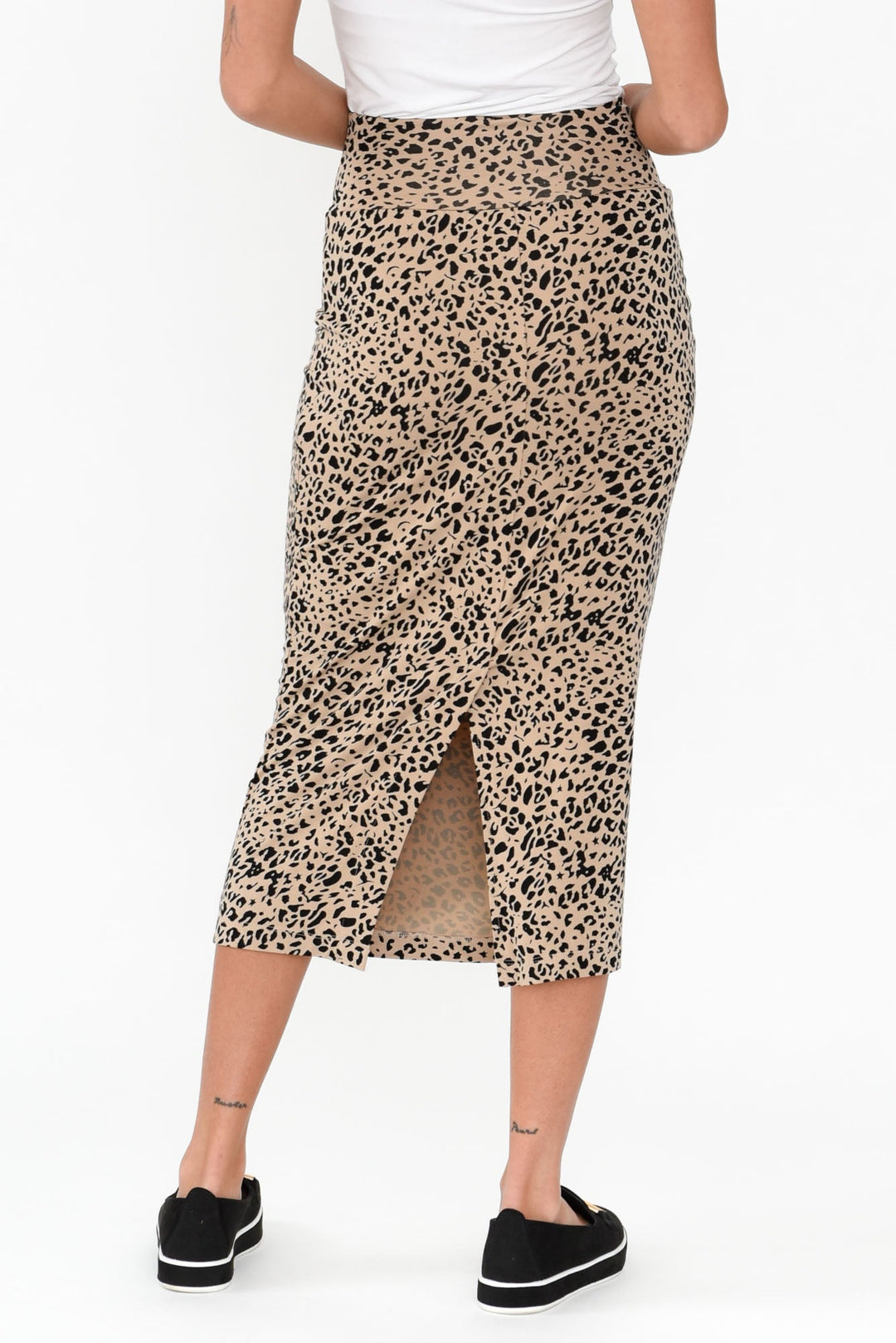 Leopard Bamboo Maxi Tube Skirt