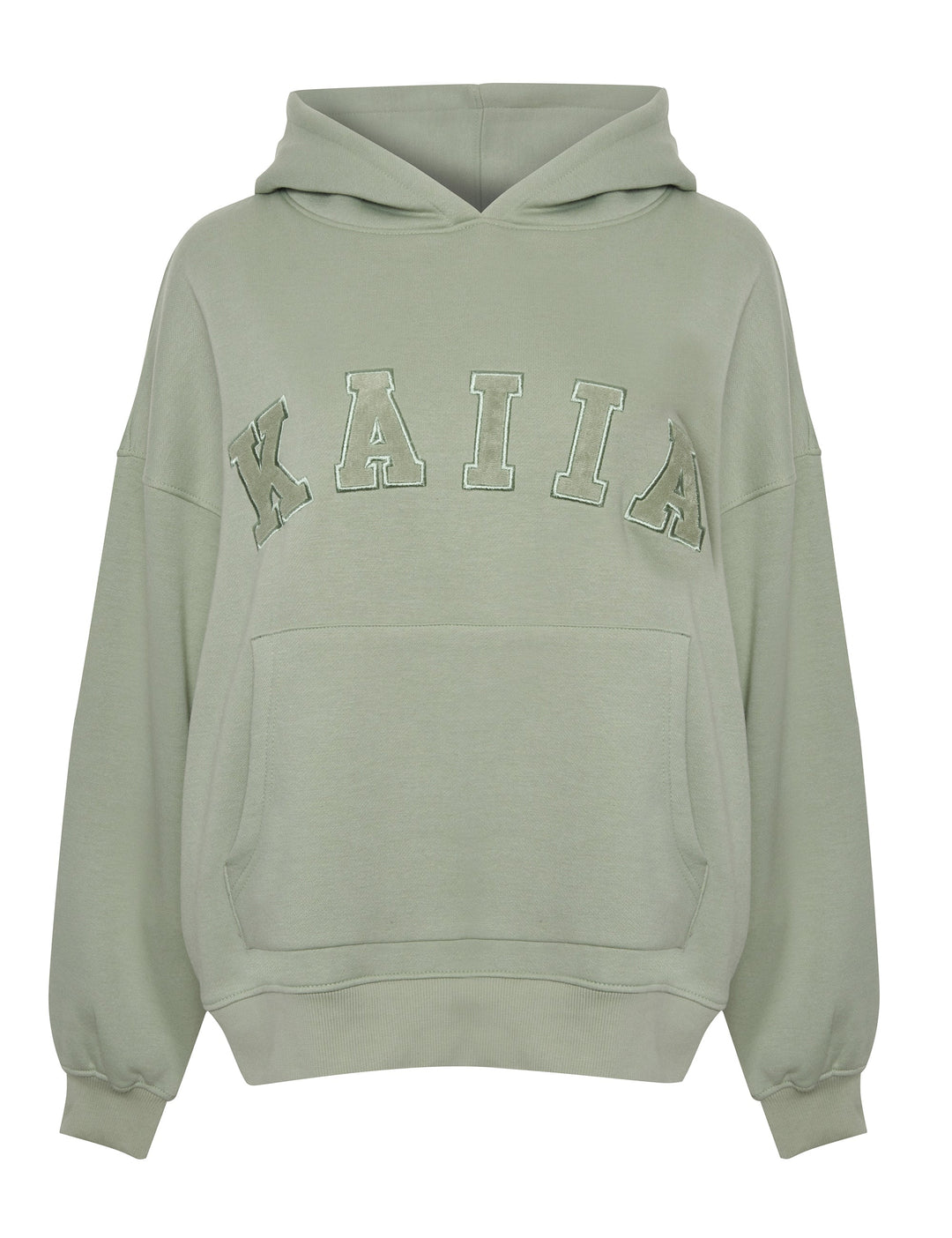 Kaiia Oversized Slogan Hoodie in Sage Green – Cozy and Stylish Loungewear