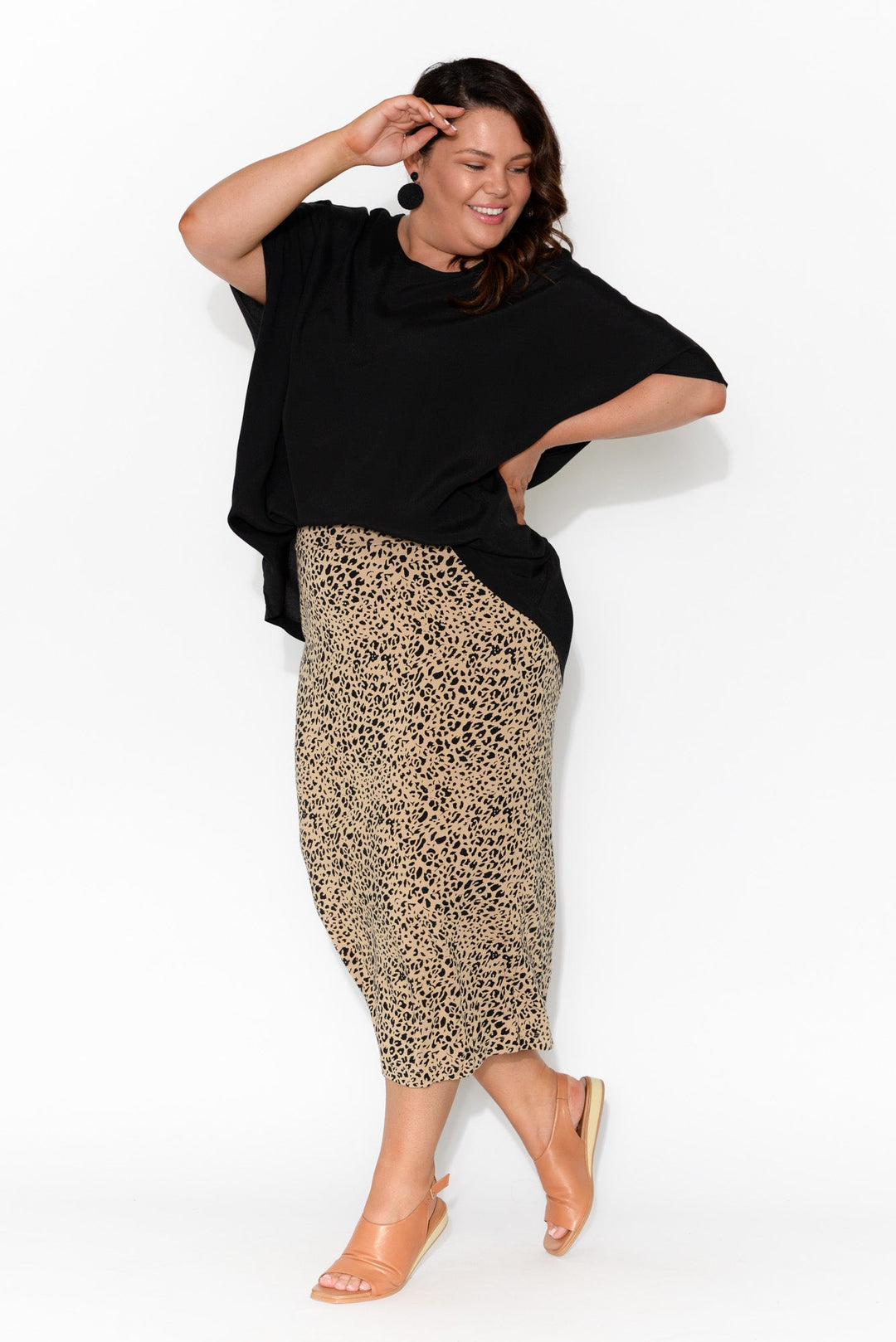 Leopard Bamboo Maxi Tube Skirt