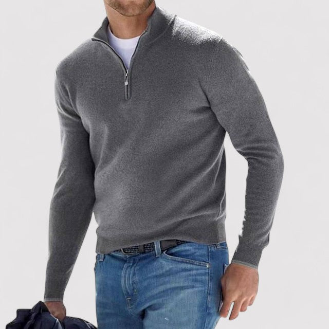 Cashmere Men's Half Zip Sweater