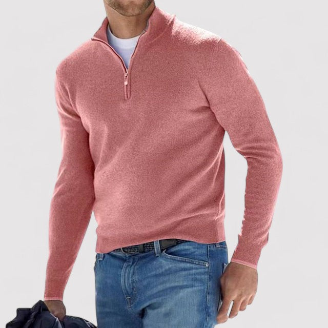 Cashmere Men's Half Zip Sweater