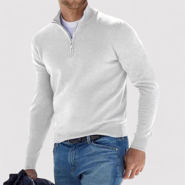 Cashmere Men's Half Zip Sweater