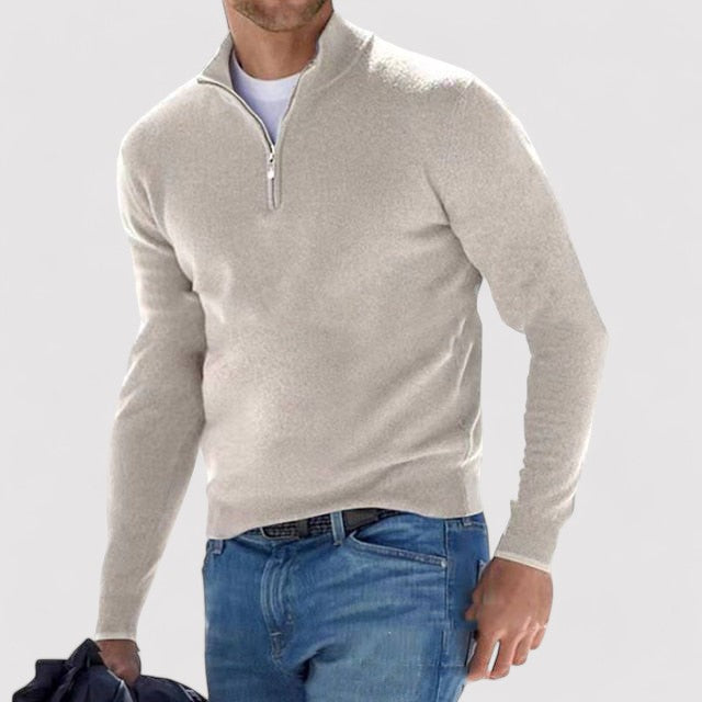 Cashmere Men's Half Zip Sweater