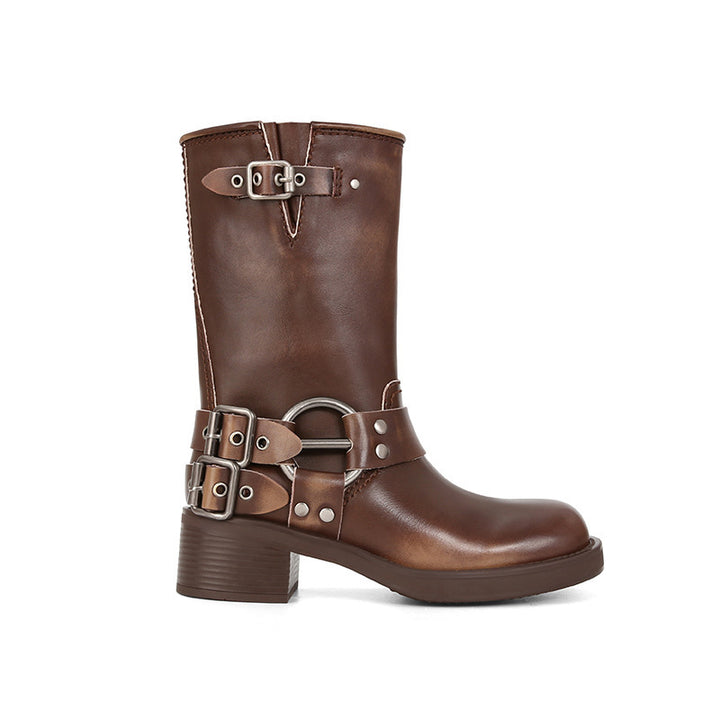 Mid-High Western Cowboy Boots – Stylish & Durable