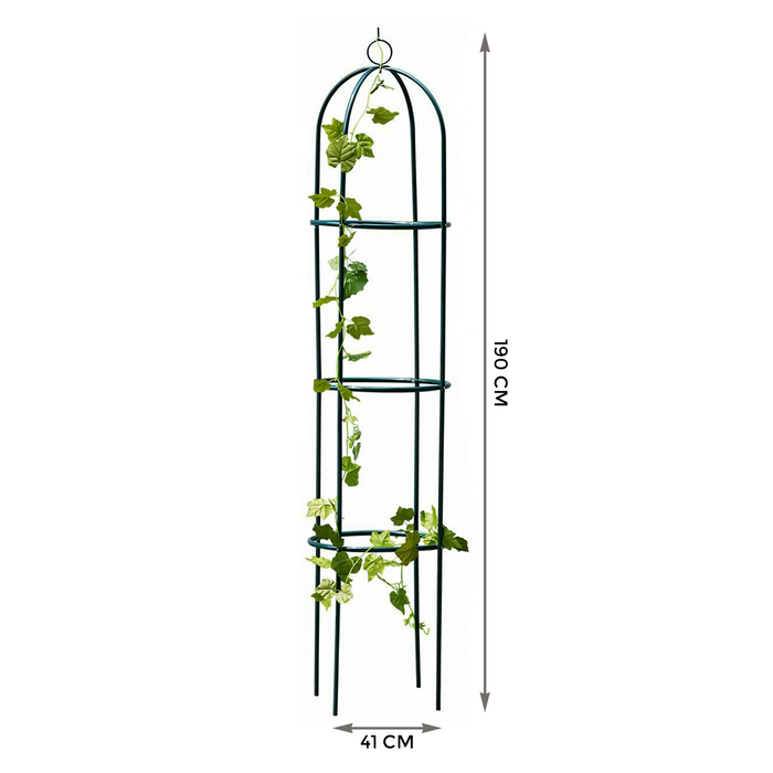 1.9m Metal Garden Obelisk Trellis for Outdoor