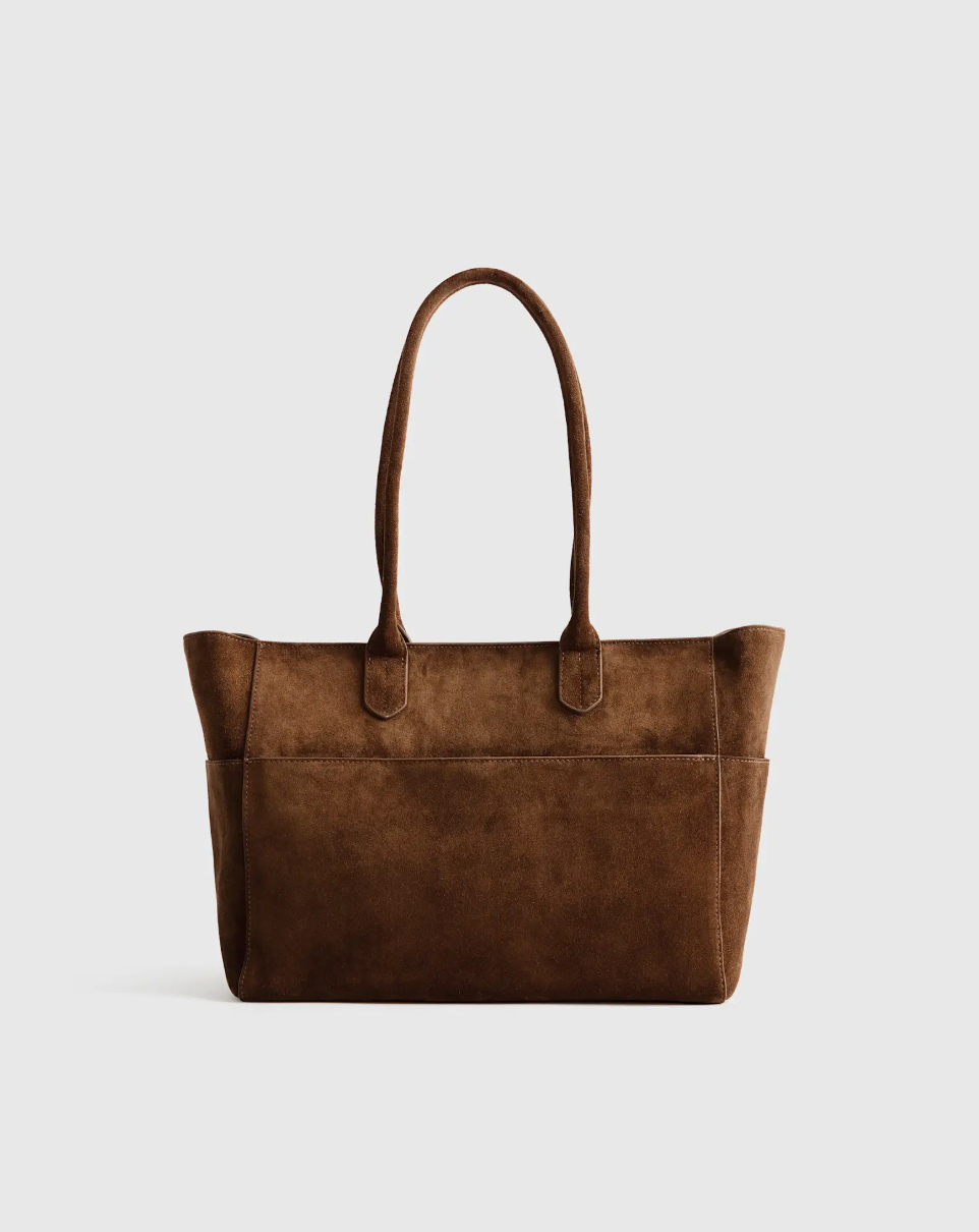 Suede Shopper Tote - Stylish & Spacious Suede Handbag for Everyday Use