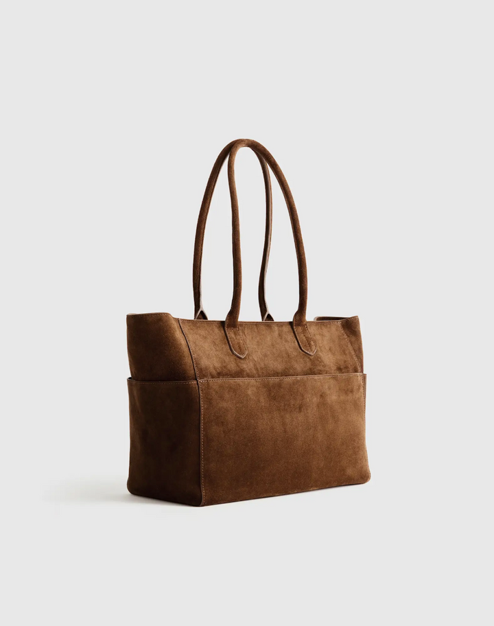 Suede Shopper Tote - Stylish & Spacious Suede Handbag for Everyday Use